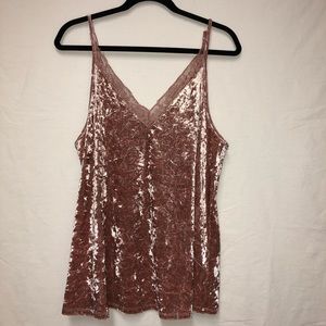 Torrid Crushed Velvet Cami (size 0)